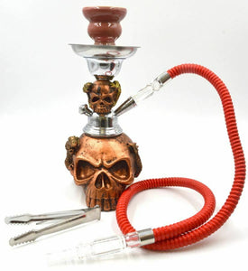 Dracarys Bronze Skulls Smoking Hookah Shisha Pipe for Smoking 11.5''