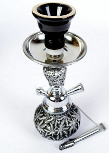 10.5" Black Hookah Water Canabis Vase Shisha Smoking Hose Pipe