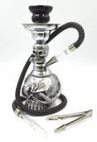 Dracarys Silver Skulls Smoking Hookah Shisha Pipe for Smoking 11.5''