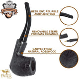 Drekis Pipes Rosewood Smoking Pipe Natural, Handmade Wood Egg Style