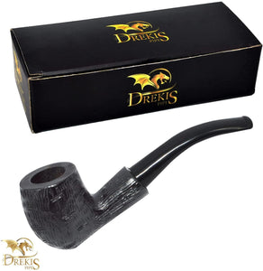 Drekis Pipes Rosewood Smoking Pipe Natural, Handmade Wood Egg Style