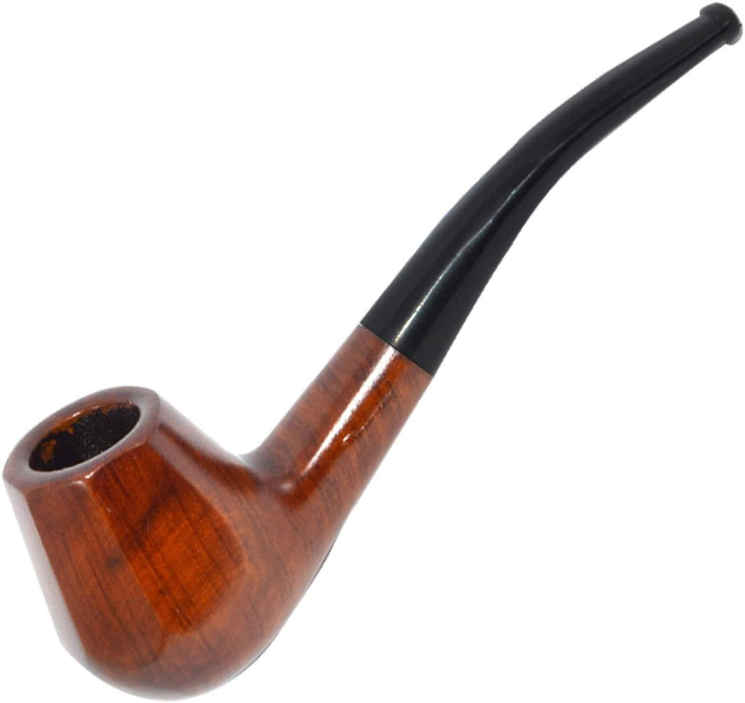 Drekis Pipes Rosewood Smoking Pipe Natural, Handmade Wood Brandy Style