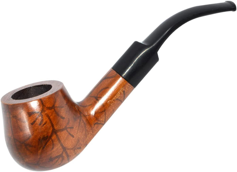 Dreki Pipes Rosewood Smoking Pipe Natural, Handmade wood Full Bent Shape