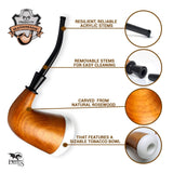 Dreki Pipes Rosewood Smoking Pipe – Natural, Handmade Tobacco Pipe for Smoking