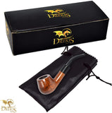 Dreki Pipes Rosewood Smoking Pipe Natural, Handmade wood Full Bent Shape