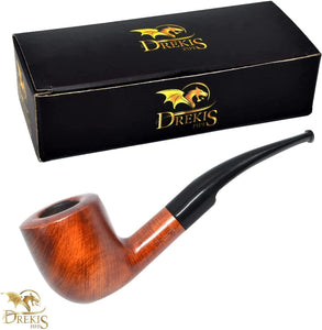 Drekis Pipes Rosewood Smoking Pipe Natural, Handmade Wood Zulu Style