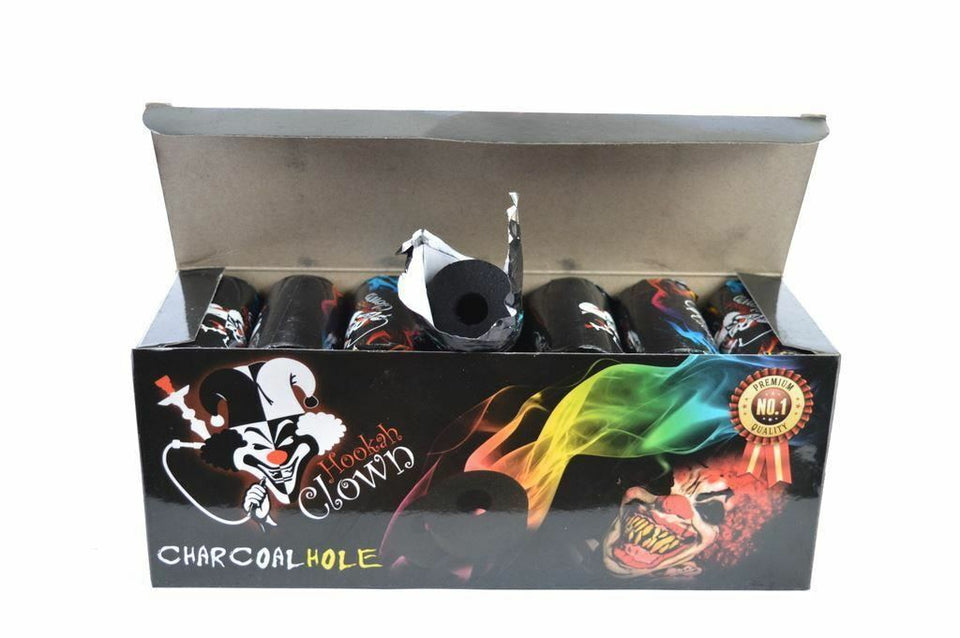 120 Tabs Hookah Clown Hole Shisha Charcoal With Hole 20 Rolls High Quality