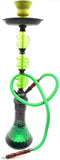 24" Green Apple Design Glass Vase Hookah Shisha Smoking Pipe Plastic Hose