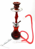 New 15" Red Design Glass Vase Hookah Shisha Smoking Pipe Plastic Hose