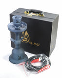 Al-Haj 100% Glass 13" Hookah Shisha Water Smoke Pipe Nargile 5 Colors + Colorful LED Lamp (Red)