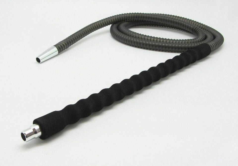 Black Hookah Hose 72" with Foam Grip Handle Washable Shisha Pipe Nargila