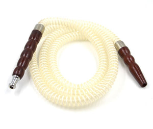 x3 Wooden Handle w Metal Tip Washable Hookah Hose Free Mouth Tips 60" in 5 Colors