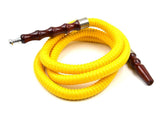 x5 Wooden Handle with Metal Tip Washable Hookah Hose Free Mouth Tips 60" 5 Different Color