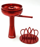 New Red Crown Metal Bowl Hookah Shisha Pipe Vapour No Foil Needed