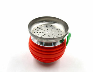 Hookah Bowl Shisha Red Apple Shape Metal Silicon Bowl