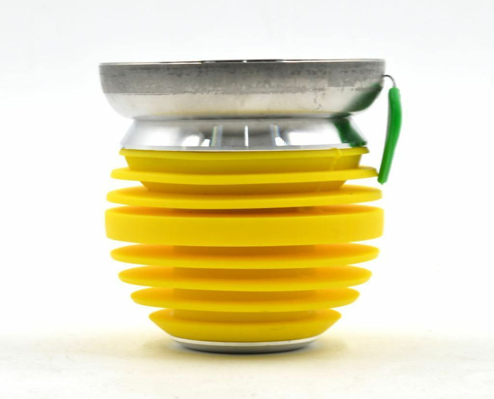 Hookah Bowl Shisha Yellow Apple Shape Metal Silicon Bowl