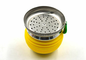 Hookah Bowl Shisha Yellow Apple Shape Metal Silicon Bowl