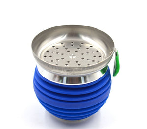 Hookah Bowl Shisha Blue Apple Shape Metal Silicon Bowl