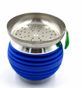 Hookah Bowl Shisha Blue Apple Shape Metal Silicon Bowl