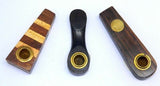 Set of 3 Wooden Hand Carved Indian Smoking Pipes MY-4503