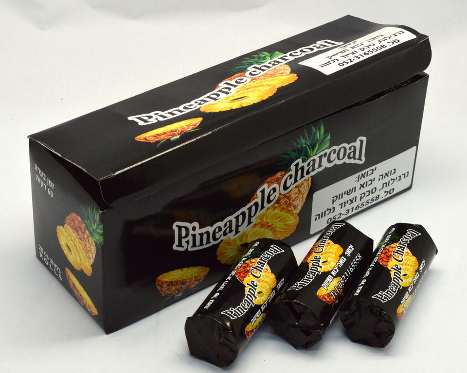 10 Rolls 60 Pcs PINEAPPLE Charcoal Tabs Coals Shisha Hookah with hole