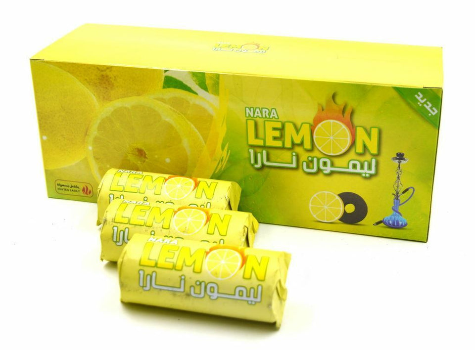 Lemon Nara Charcoal Coconut Charcoal Hookah Shisha Coals Full Pack 20 Rolls