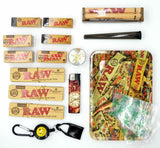 Raw Rolling Tray Gift Set 16pcs. King Size Bundle Design Tray Non Stick Surface