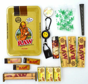 Raw Rolling Tray Gift Set 16pcs King Size Organic Design Tray Non Stick Surface