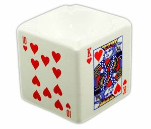 Poker Hearts Playing Cards Ceramic Cigarette Ashtray Smoking Accessoris Square