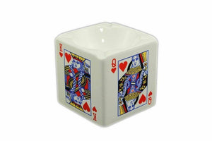 Poker Hearts Playing Cards Ceramic Cigarette Ashtray Smoking Accessoris Square