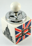 Great Britain England Flag Bridge London Ceramic Spinning Cigarette Ashtray