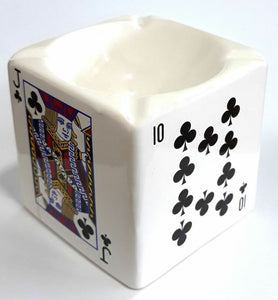 Poker Clubs Playing Cards Ceramic Cigarette Ashtray Smoking Accessories Square